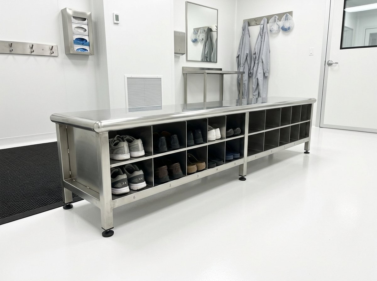 Cleanroom Cross Over Bench (Step-Over Bench)