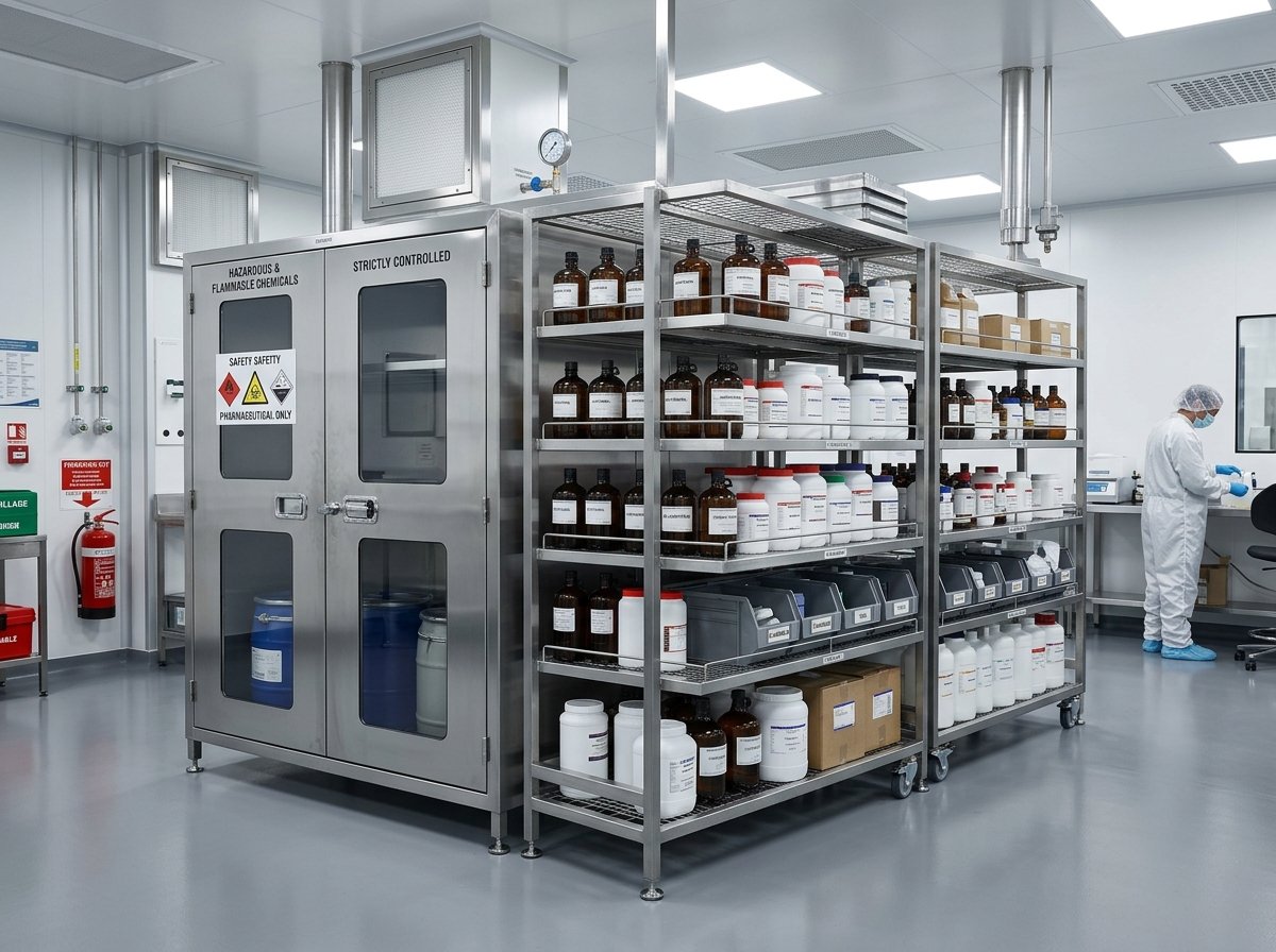 Static SS Cleanroom Garment Cabinet